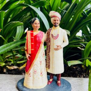 3d Wedding Personalized Couple Full body 3D Miniature - Best Anniversary Gift For Wife and love😍ones